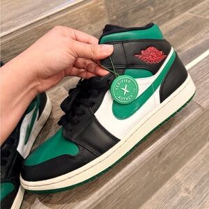 Nike Air Jordan 1 Mid sneaker in the "Pine Green"